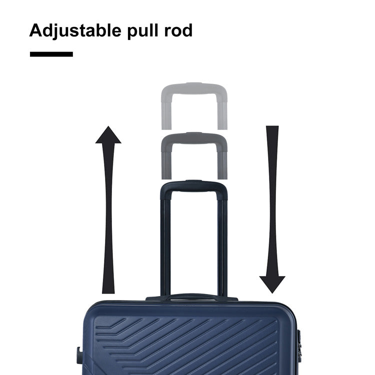 3 Piece Luggage Sets ABS Lightweight Suitcase with Two Hooks, Spinner Wheels, TSA Lock, (20/24/28) Navy