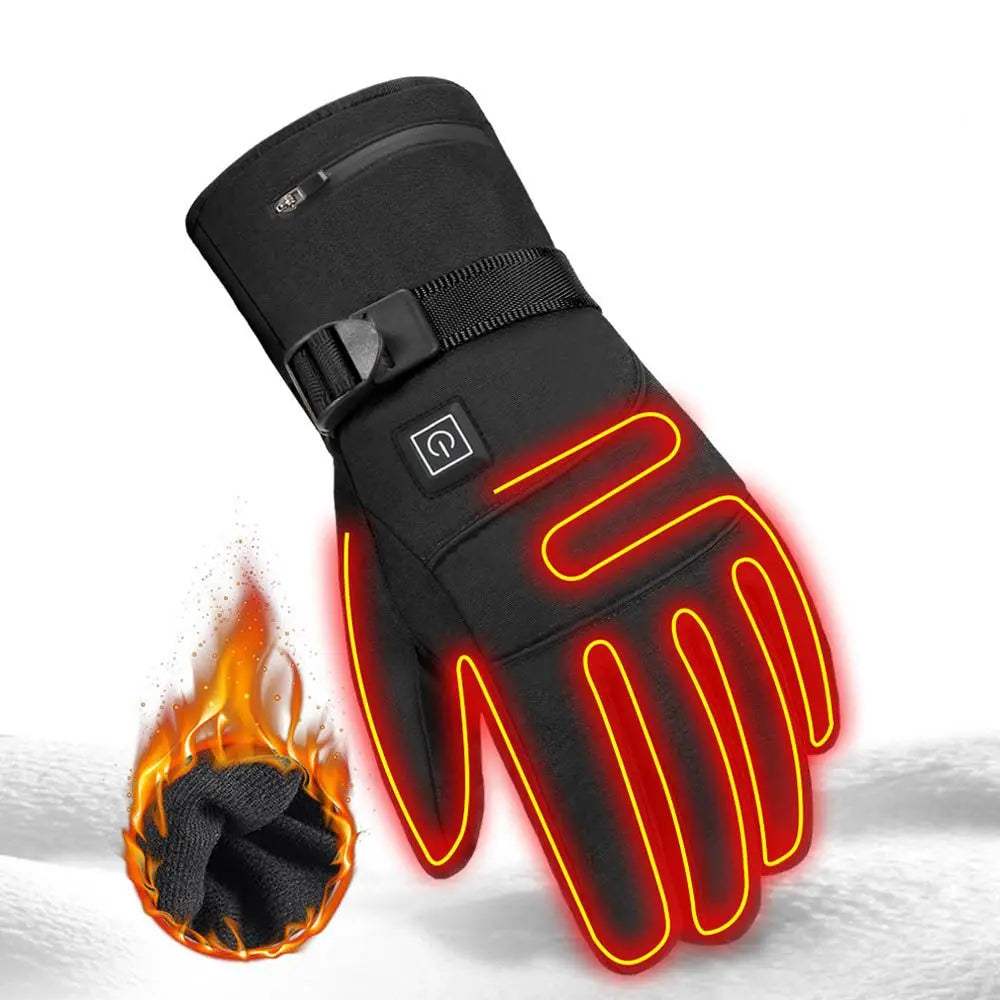 Skiing Heated Warm Gloves Waterproof Touch Screen Thermal