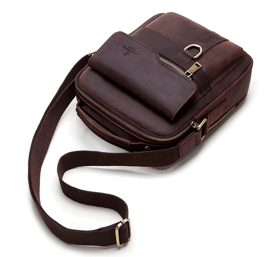 Vintage Leather Messenger Bag